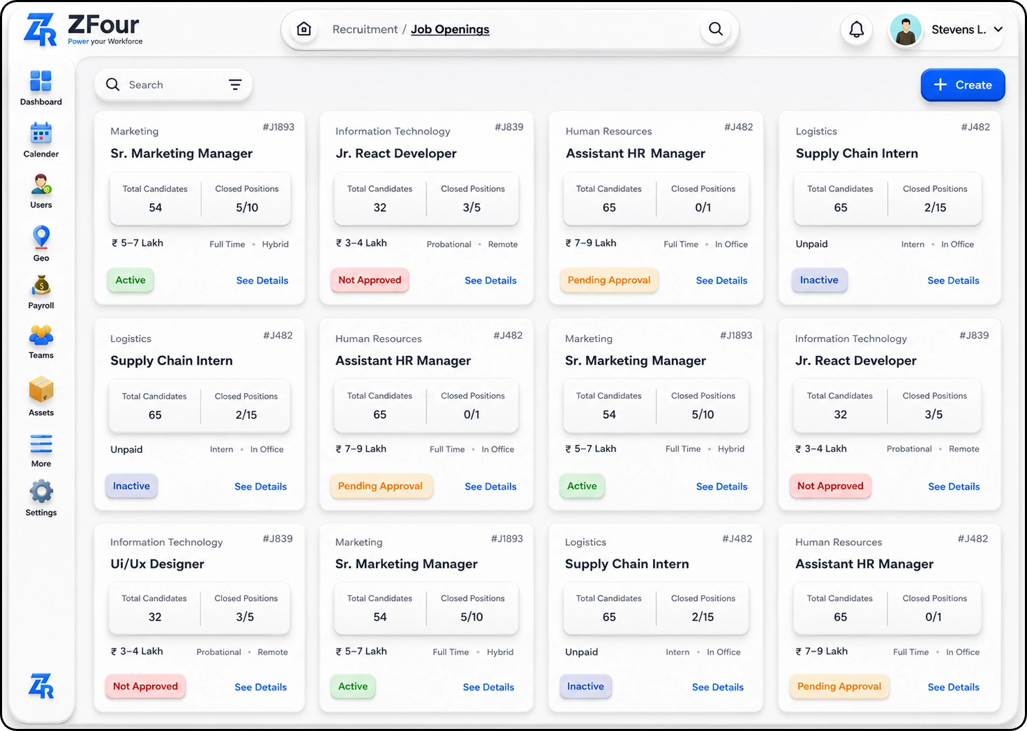 Recruitment Management Dashboard