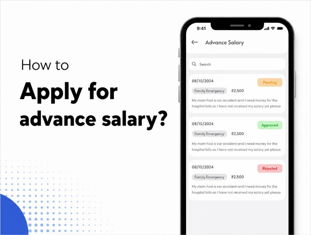 Submitting an advance salary request in ZFour HRMS