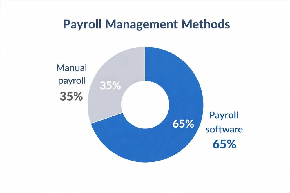 Benefits of payroll software showing accuracy, time savings, compliance, and reporting
