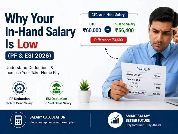 Why in-hand salary is low due to PF and ESI deductions