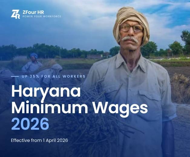 Haryana minimum wages 2026 – farmer in a field, 35% wage hike for all workers effective from 1 April 2026